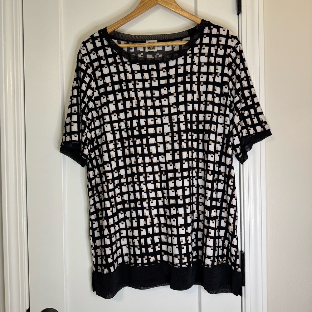 Anne Klein Short Sleeve Tunic Top